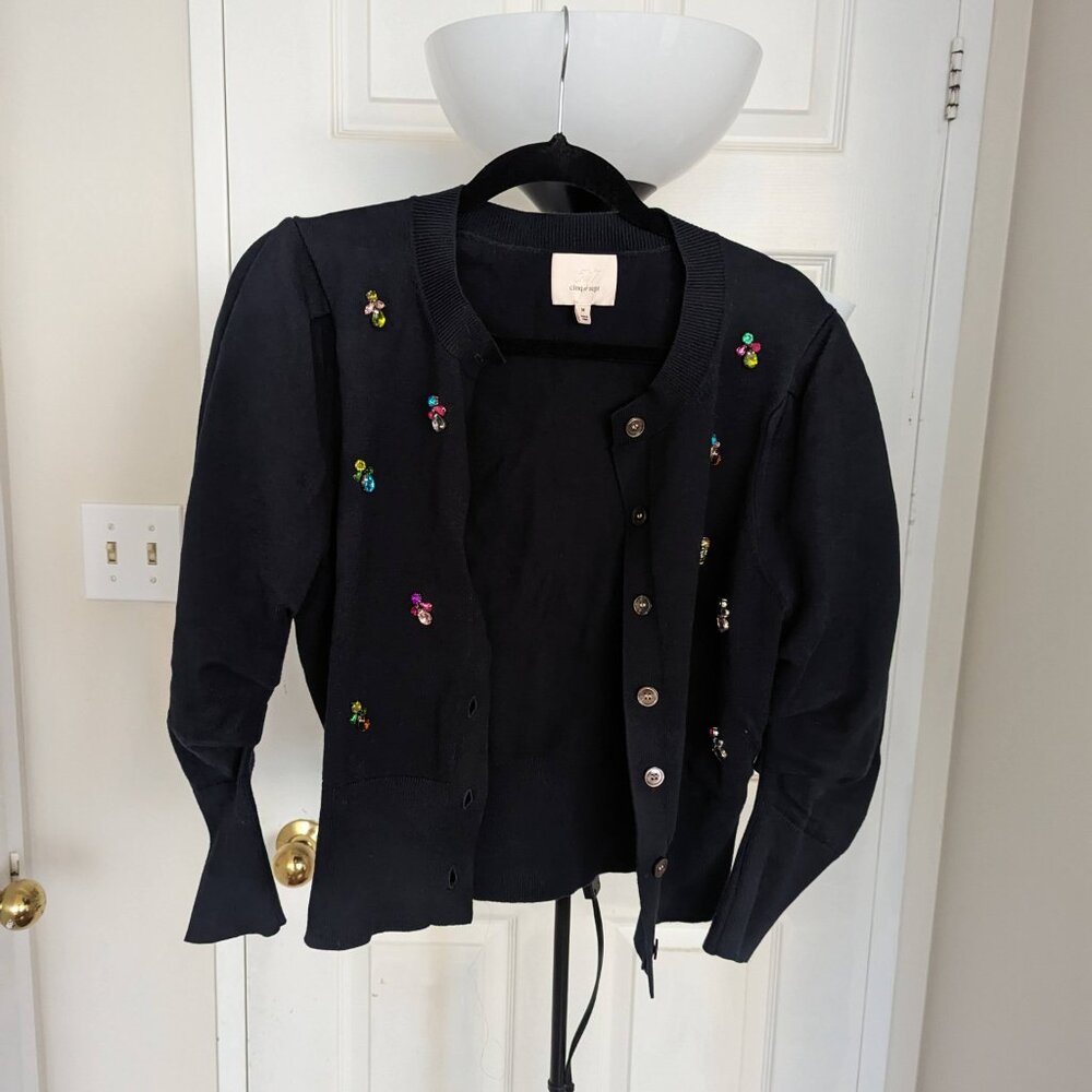 cinq a sept navy cardigan size M